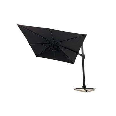 مظلة معلقة خارجية دوارة 360 درجة مع مفتاح دوار من القماش بمظلة رومانية