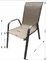 طاولة زجاجية للحدائق من الصلب P Leg و Txetilene Stacking Chairs 7 Set